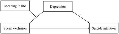 Social exclusion and suicide intention in Chinese college students: a moderated mediation model